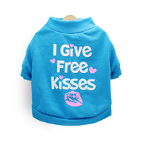HKM-7863741 Kiss Print Cotton Jersey T-Shirt for Small Dogs - Comfortable Leisure Wear