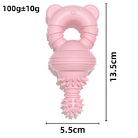 HKM-7864381 TPR Medium Bite-Resistant Pet Toy in Gentle Blue, Cherry Blossom, and Avocado Green