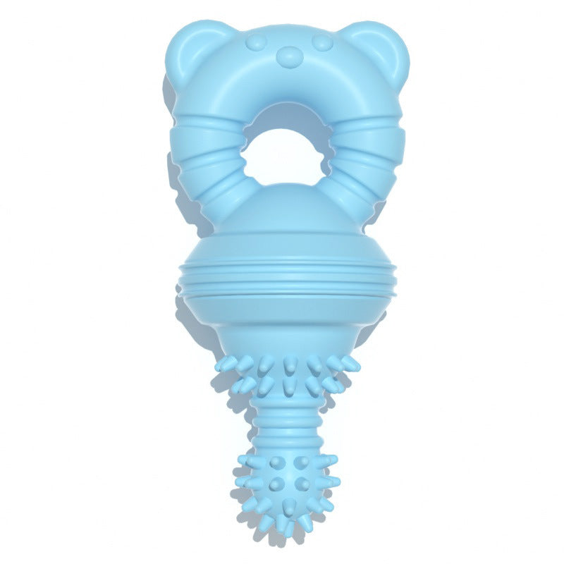 HKM-7864381 TPR Medium Bite-Resistant Pet Toy in Gentle Blue, Cherry Blossom, and Avocado Green
