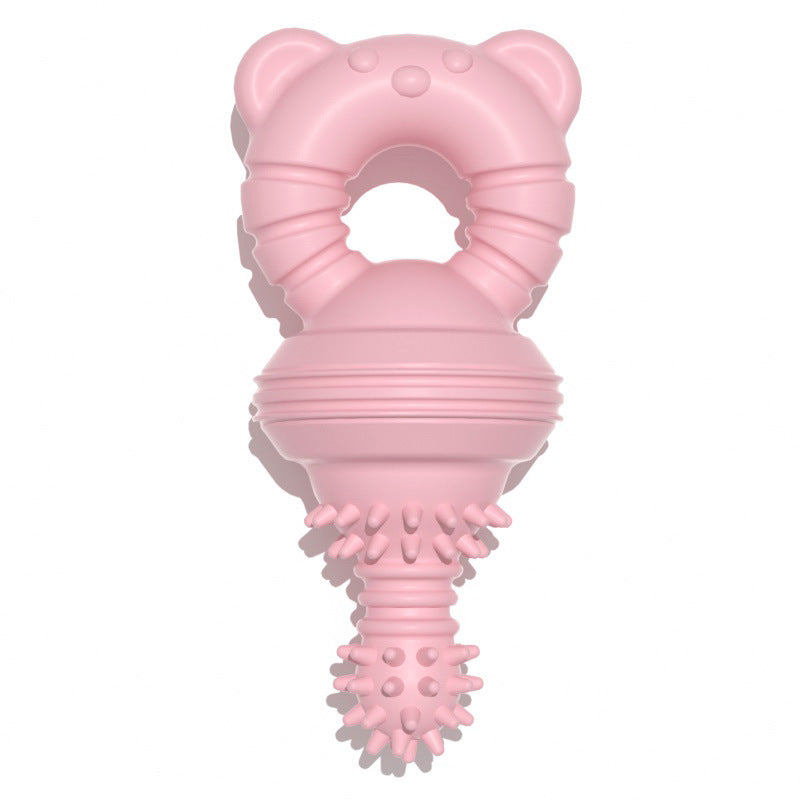 HKM-7864381 TPR Medium Bite-Resistant Pet Toy in Gentle Blue, Cherry Blossom, and Avocado Green