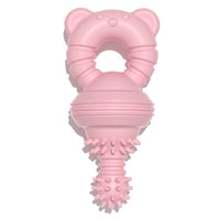 HKM-7864381 TPR Medium Bite-Resistant Pet Toy in Gentle Blue, Cherry Blossom, and Avocado Green