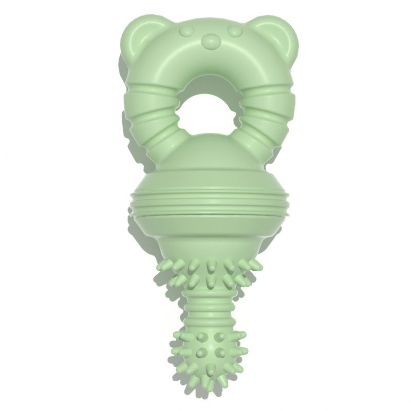 HKM-7864381 TPR Medium Bite-Resistant Pet Toy in Gentle Blue, Cherry Blossom, and Avocado Green
