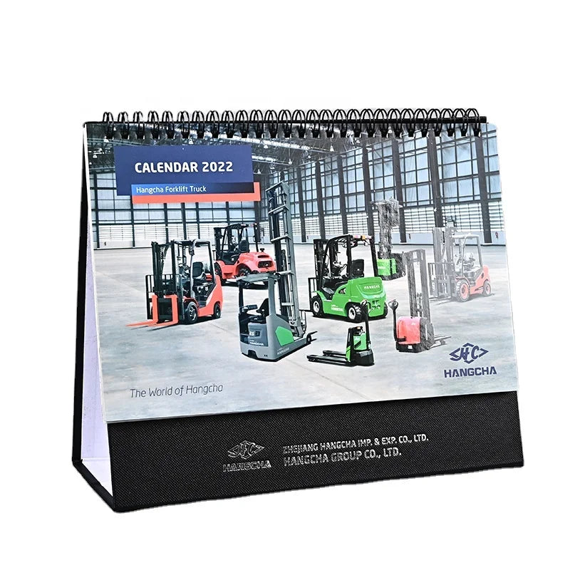 HKM-786515 2024 Business Lanner Spiral Desk Calendar - Customisable A4/A5/A6 Sizes, PVC & Art Paper Cover