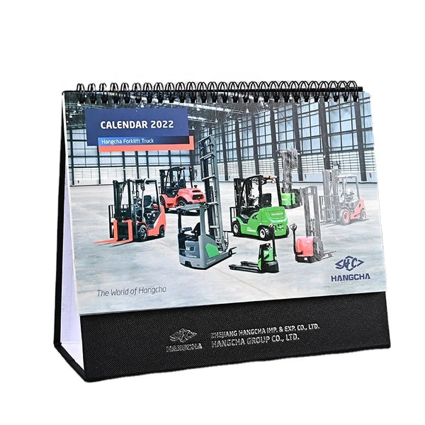 HKM-786515 2024 Business Lanner Spiral Desk Calendar - Customisable A4/A5/A6 Sizes, PVC & Art Paper Cover