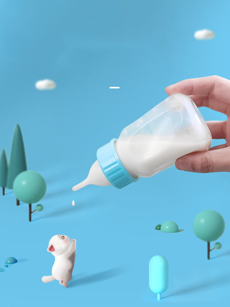 HKM-7865533 Pet Feeding Bottle for Small Dogs and Cats - Transparent Silicone Pacifier with No Holes