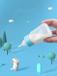 HKM-7865533 Pet Feeding Bottle for Small Dogs and Cats - Transparent Silicone Pacifier with No Holes