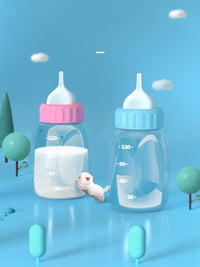 HKM-7865533 Pet Feeding Bottle for Small Dogs and Cats - Transparent Silicone Pacifier with No Holes