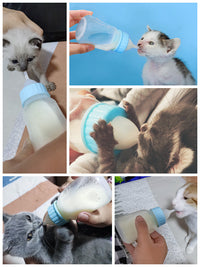 HKM-7865533 Pet Feeding Bottle for Small Dogs and Cats - Transparent Silicone Pacifier with No Holes