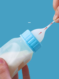 HKM-7865533 Pet Feeding Bottle for Small Dogs and Cats - Transparent Silicone Pacifier with No Holes