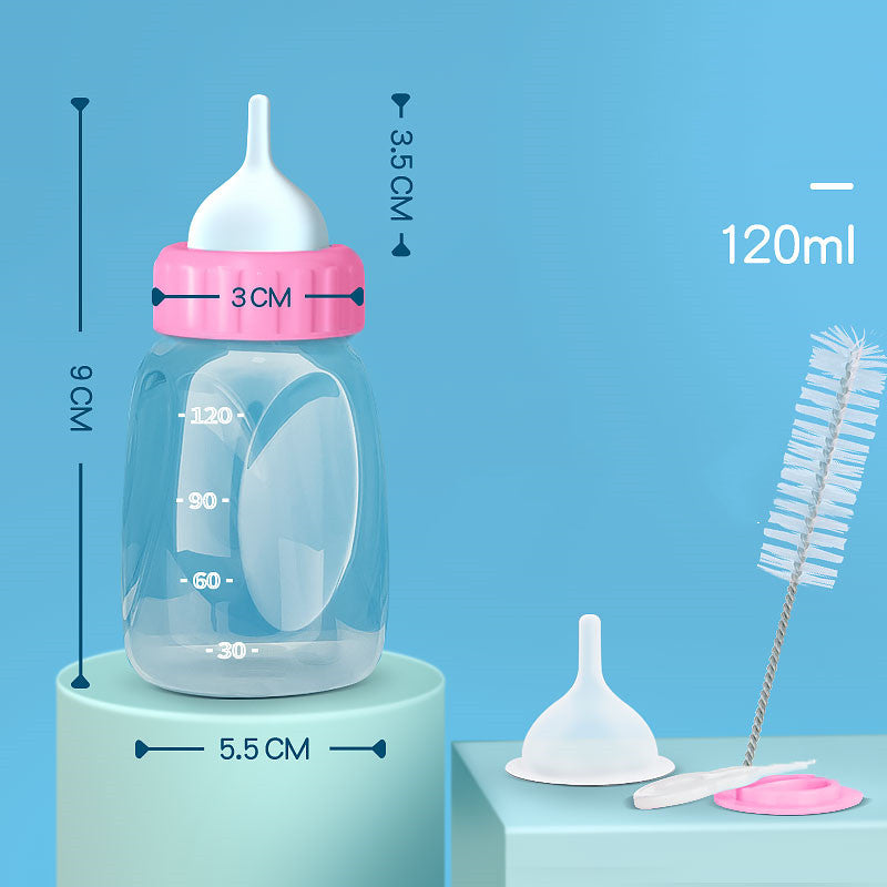 HKM-7865533 Pet Feeding Bottle for Small Dogs and Cats - Transparent Silicone Pacifier with No Holes