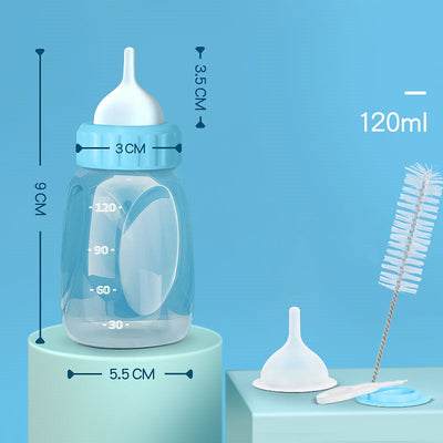 HKM-7865533 Pet Feeding Bottle for Small Dogs and Cats - Transparent Silicone Pacifier with No Holes