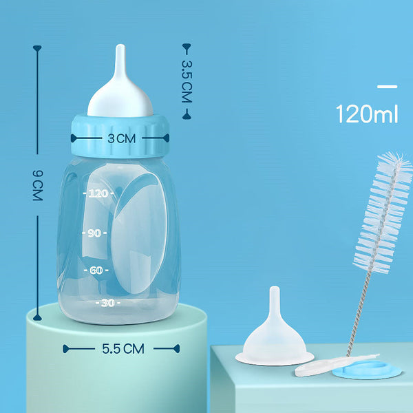 HKM-7865533 Pet Feeding Bottle for Small Dogs and Cats - Transparent Silicone Pacifier with No Holes