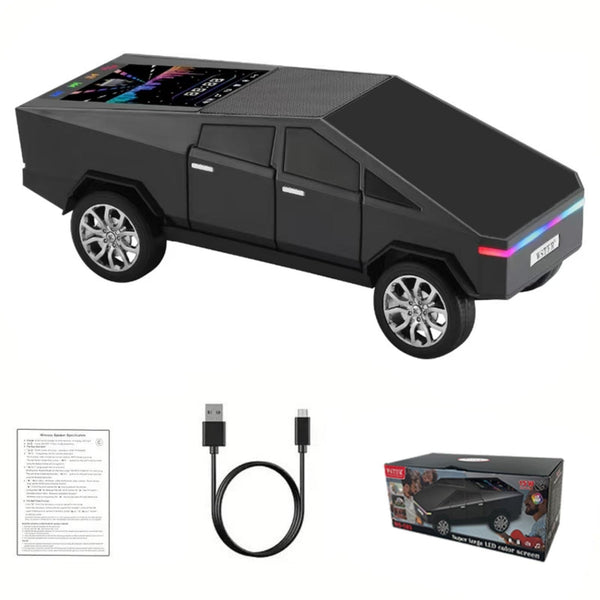 HKM-786579 Portable Bluetooth Speaker with Futuristic Truck Design, HD Sound, TWS Pairing, FM Radio, and Hands-Free Calling