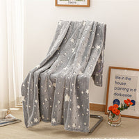 HKM-7866173 Cozy Flannel Glow-in-the-Dark Blanket for Comfortable Naps in Fun Designs