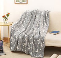 HKM-7866173 Cozy Flannel Glow-in-the-Dark Blanket for Comfortable Naps in Fun Designs