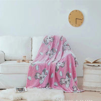 HKM-7866173 Cozy Flannel Glow-in-the-Dark Blanket for Comfortable Naps in Fun Designs