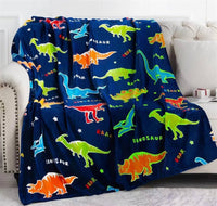 HKM-7866173 Cozy Flannel Glow-in-the-Dark Blanket for Comfortable Naps in Fun Designs