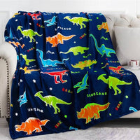 HKM-7866173 Cozy Flannel Glow-in-the-Dark Blanket for Comfortable Naps in Fun Designs
