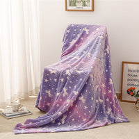 HKM-7866173 Cozy Flannel Glow-in-the-Dark Blanket for Comfortable Naps in Fun Designs