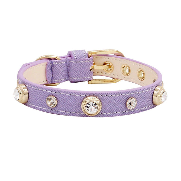 HKM-7867325 Multicolored Leather Pet Collar in Various Patterns and Sizes