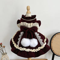 HKM-7867709 Custom Handmade Retro Style Pet Clothing in Multiple Sizes