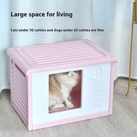 HKM-7868989 Outdoor Waterproof Pet Bed for Dogs and Cats - 60.5x42x40.5cm, Pink, Blue, Green