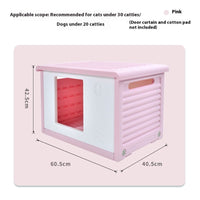 HKM-7868989 Outdoor Waterproof Pet Bed for Dogs and Cats - 60.5x42x40.5cm, Pink, Blue, Green