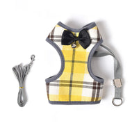 HKM-7869117 Breathable Pet Vest with Leash for Small Dogs and Cats - Cotton Mesh, Available in Pink, Yellow, Blue, Red