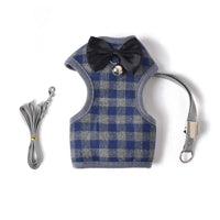 HKM-7869117 Breathable Pet Vest with Leash for Small Dogs and Cats - Cotton Mesh, Available in Pink, Yellow, Blue, Red