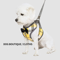 HKM-7869117 Breathable Pet Vest with Leash for Small Dogs and Cats - Cotton Mesh, Available in Pink, Yellow, Blue, Red