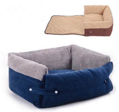 HKM-7869373 Removable Pet Bed with Soft Blanket, Moisture-Proof and Non-Slip Design