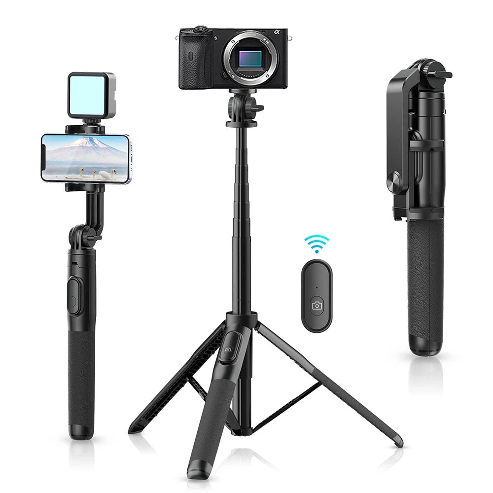 HKM-786963 10M Wireless Bluetooth Selfie Stick with 1.5m Vertical Tripod for Smartphones