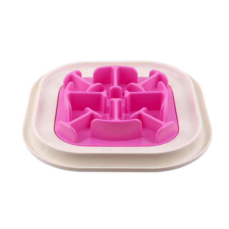 HKM-7871293 Slow Feed Anti-Choking Dog Bowl - Snail Shape Plastic Feeder for Healthy Eating