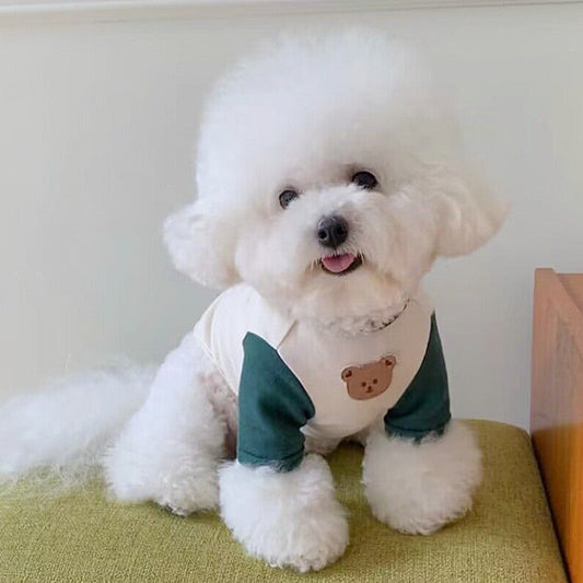 HKM-7871677 Casual Fashion Personality Pet T-Shirt for Small Dogs - Available in White, Blue, Pink