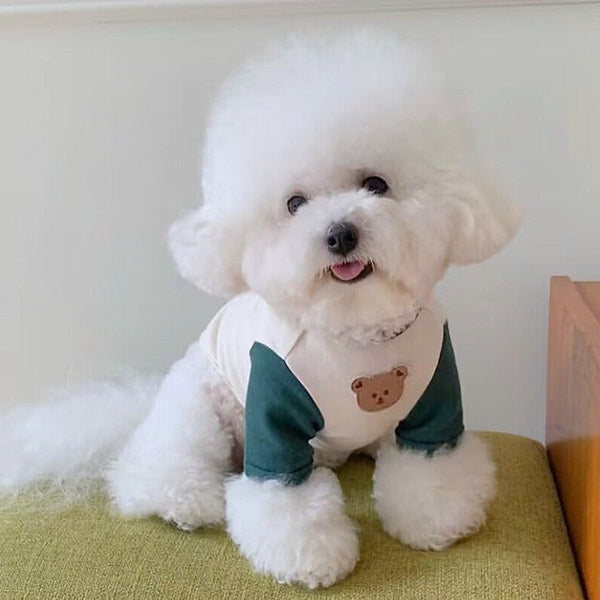 HKM-7871677 Casual Fashion Personality Pet T-Shirt for Small Dogs - Available in White, Blue, Pink