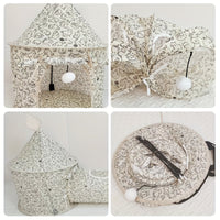 HKM-7872573 Portable Cat Tunnel Tent with Quick Folding Design and Upward Access for Year-Round Play