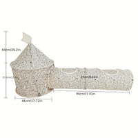 HKM-7872573 Portable Cat Tunnel Tent with Quick Folding Design and Upward Access for Year-Round Play