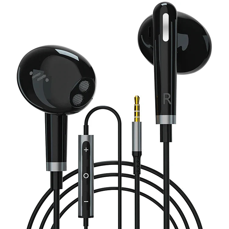 HKM-787283 Wired In-Ear Earphones with 3.5mm Jack, Microphone, and 1.2m Cable for HiFi Sound and Enhanced Bass