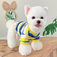 HKM-7873469 Summer Pet Dog Clothes - Lightweight Floral Sling for Small Dogs in Blue, Green, Pink, Sizes XS-XXL