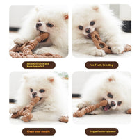 HKM-7873725 Wooden Dog Toy Bone with Molar Rod for Teeth Cleaning and Biting
