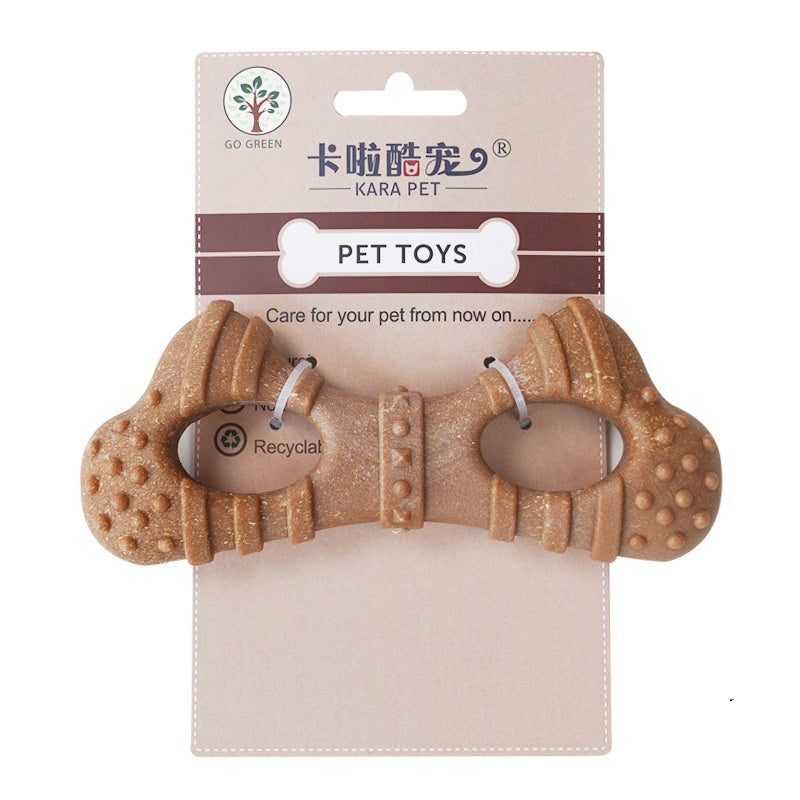 HKM-7873725 Wooden Dog Toy Bone with Molar Rod for Teeth Cleaning and Biting
