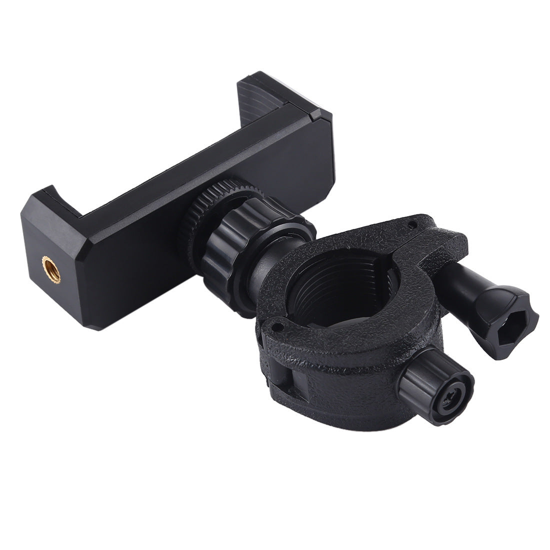 HKM-787603 Adjustable Ring Light Mobile Phone Holder with Live Support Functionality - Black