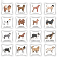 HKM-787603 Cotton and Linen Cartoon Printed Short Plush Pillow Cover - 45x45cm