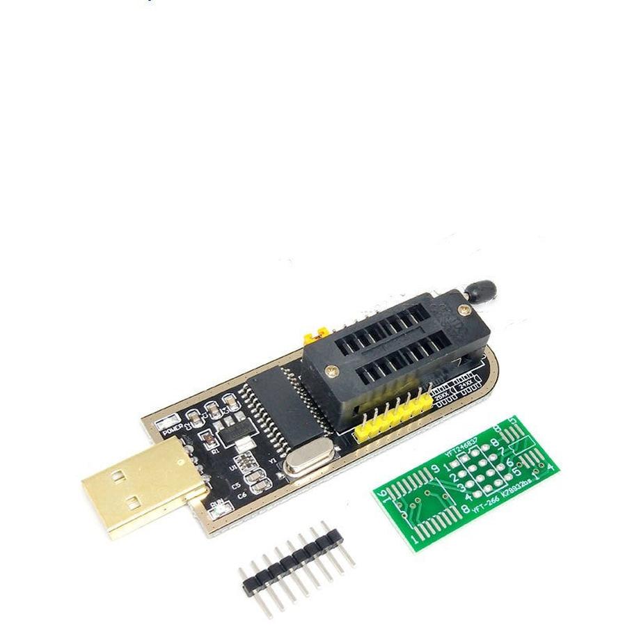 HKM-787603 Gold CH341A USB Programmer for Motherboard Routing with LCD Display and Accessories