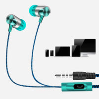HKM-787859 Universal In-Ear Wired Headphones with Microphone – 3.5mm Plug, Multiple Color Options