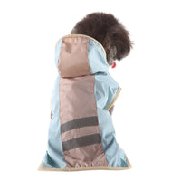 HKM-7879229 Reflective Dog Raincoat - Polyester Waterproof Jacket for Pets, Casual Fit, Various Sizes Available