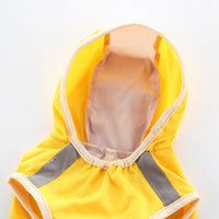 HKM-7879229 Reflective Dog Raincoat - Polyester Waterproof Jacket for Pets, Casual Fit, Various Sizes Available