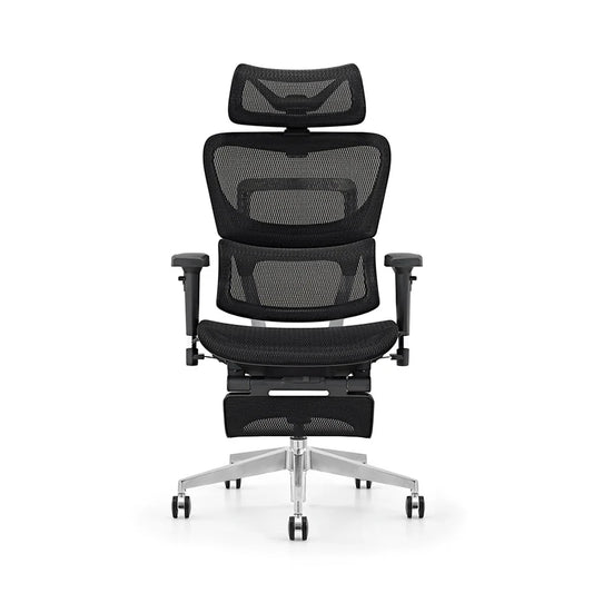 HKM-787987 Ergonomic High Back Swivel Office Chair with Footrest and Mesh Design