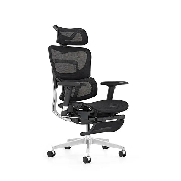 HKM-787987 Ergonomic High Back Swivel Office Chair with Footrest and Mesh Design