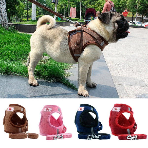 HKM-7880125 Reflective Dog Chain Chest Strap with Braided Rope Options - Multiple Color Selections Available